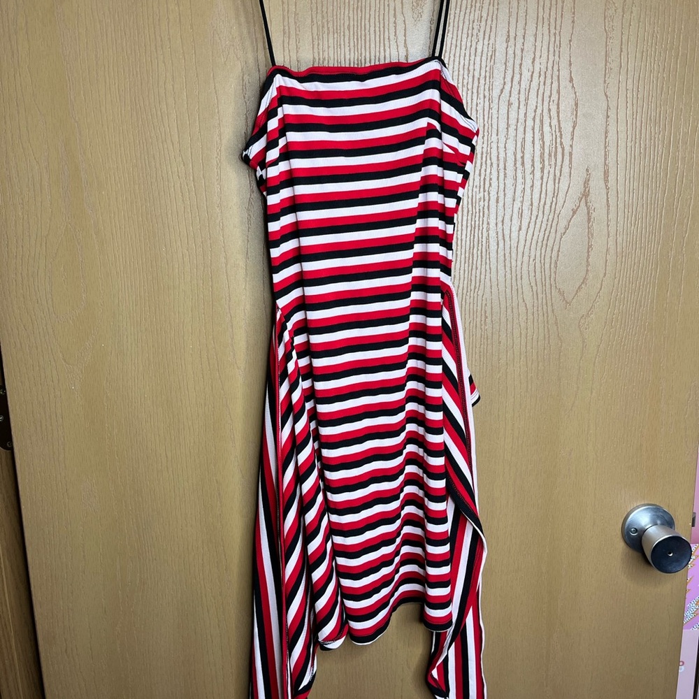 Striped Red and White Dress